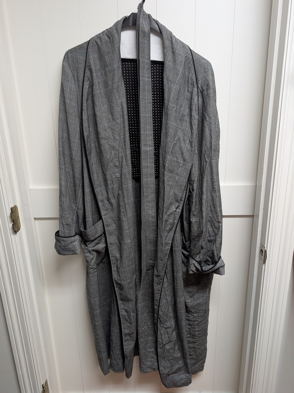 Sterling Majestic International Men's Long Gray Robe